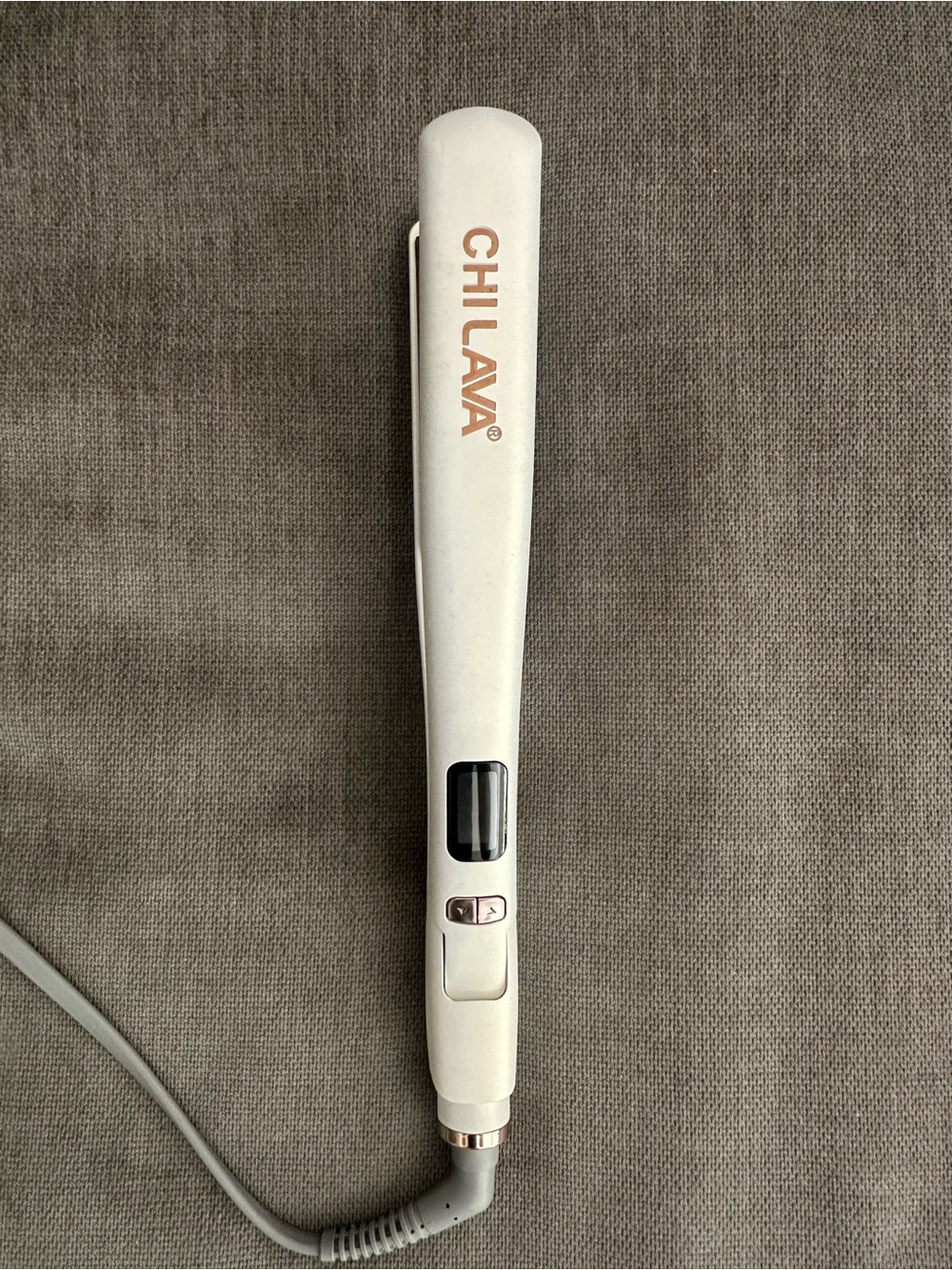 CHI LAVA White Ceramic Hair Straightener with Digital Display